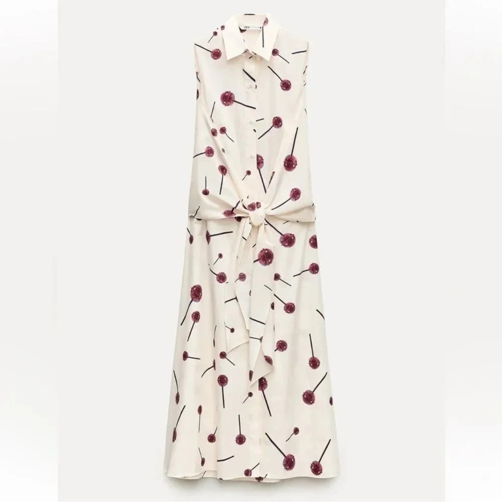 Zara ZW Collection Poplin Lollipop Dress - Picture 2 of 13